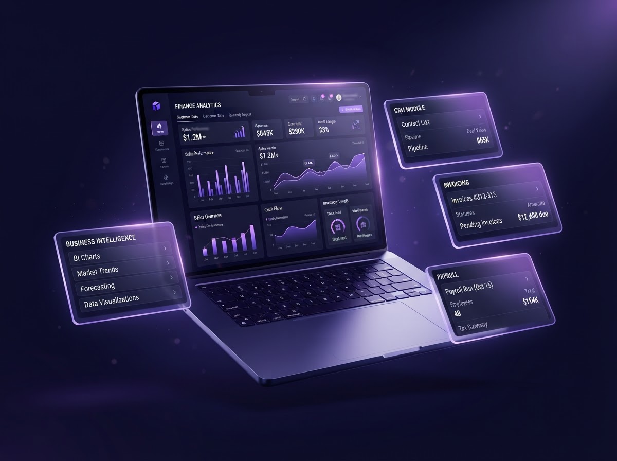 Dashboard del software administrativo Ingeniería CJ
